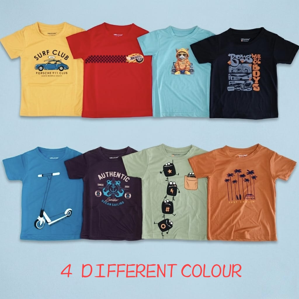 Combo of 4 Printed Cotton T Shirts Rs. 399 Only