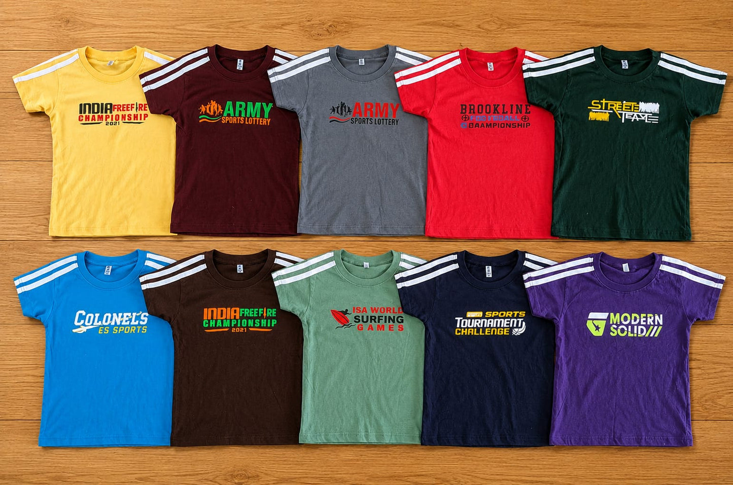 10 Striped T Shirts Combo Rs. 599 Only
