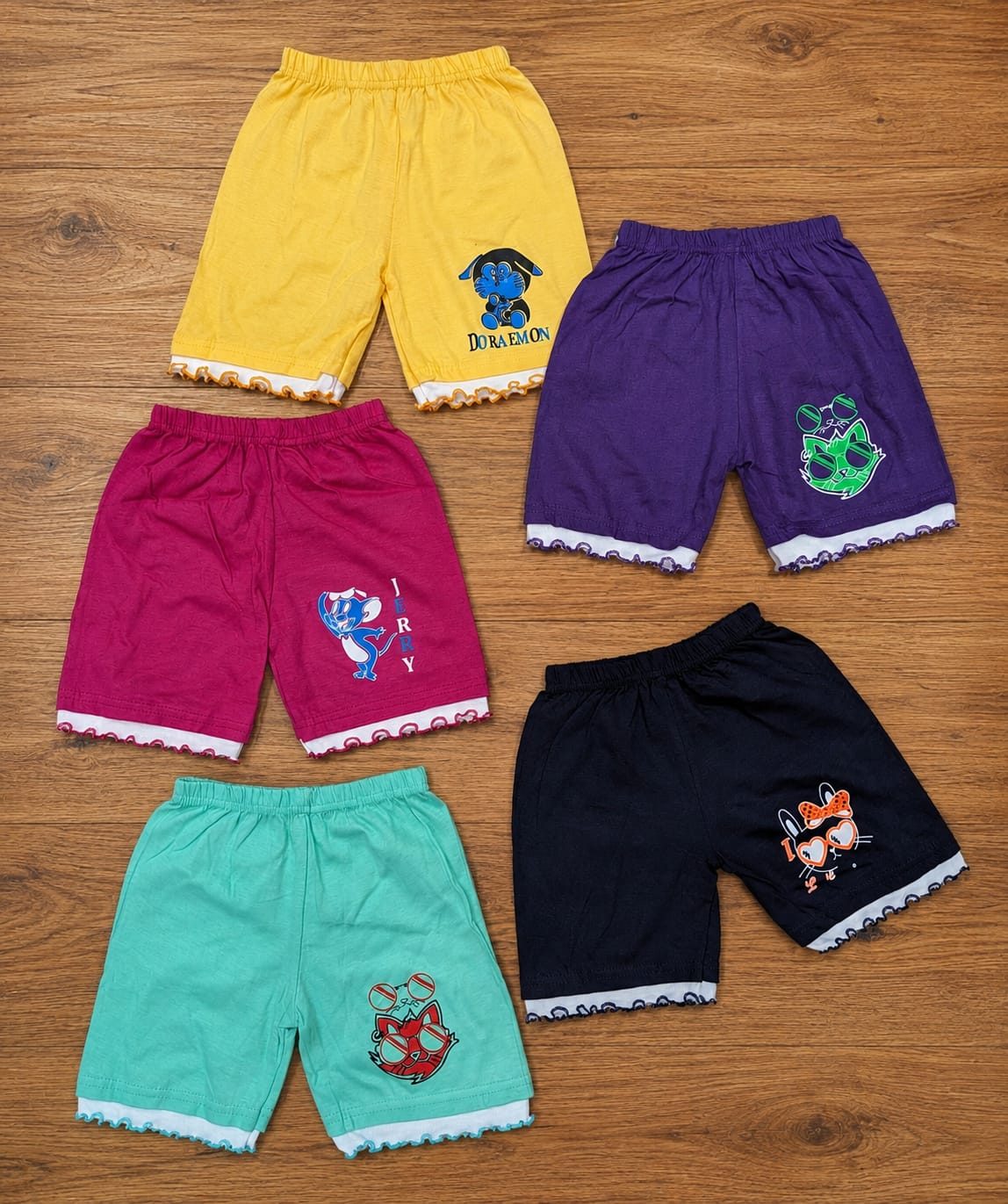 Combo of 5 Frill Shorts Rs. 299 Only
